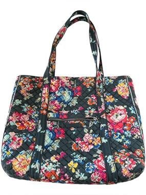 Vera Bradley Pretty Posies Quilted Floral Two Handle Tote Bag